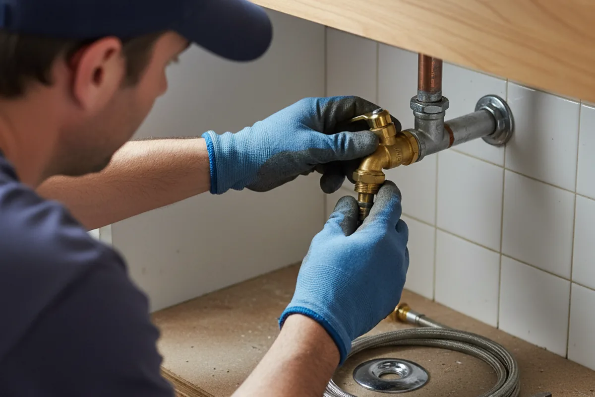 Shutoff valve and fitting work during Emergency Plumbing in Zachary